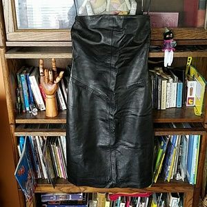 Banana republic leather dress